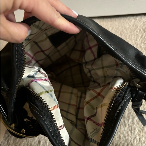 Coach Bleecker Tattersall Duffel Bucket Bag - Picture 6 of 6
